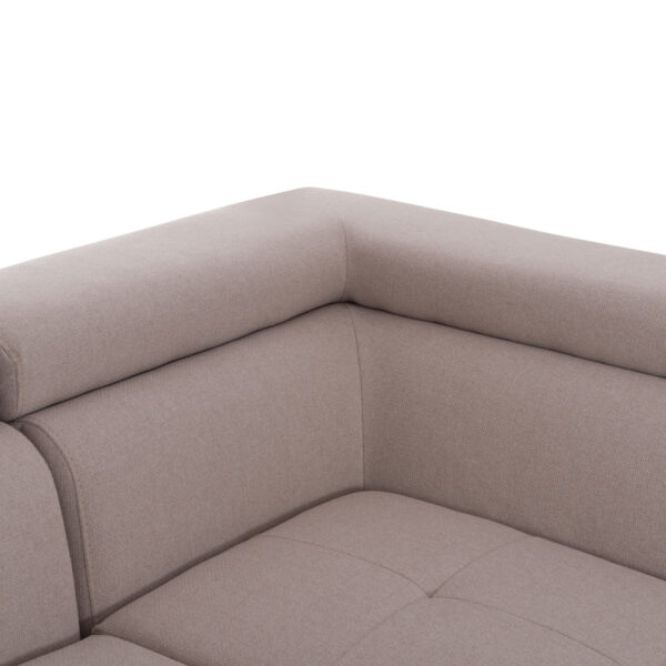 ΓΩΝΙΑΚΟΣ ΚΑΝΑΠΕΣ-ΚΡΕΒΑΤΙ ΜΕ ΑΠΟΘ.ΧΩΡΟ ENCORE HM3301.03R ΜΠΕΖ ΥΦΑΣΜΑ 285x205x90Υεκ.