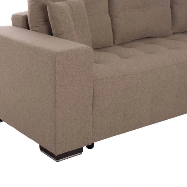 ΓΩΝΙΑΚΟΣ ΚΑΝΑΠΕΣ-ΚΡΕΒΑΤΙ ΜΕ ΑΠΟΘ.ΧΩΡΟ TRENDSTON HM3302.03R ΜΠΕΖ ΥΦΑΣΜΑ 298x177x95Υεκ