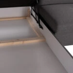 ΓΩΝΙΑΚΟΣ ΚΑΝΑΠΕΣ-ΚΡΕΒΑΤΙ ΜΕ ΑΠΟΘ.ΧΩΡΟ ENCORE HM3301.01L ΓΚΡΙ ΥΦΑΣΜΑ 285x205x90Υεκ.