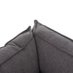 ΓΩΝΙΑΚΟΣ ΚΑΝΑΠΕΣ-ΚΡΕΒΑΤΙ ΜΕ ΑΠΟΘ.ΧΩΡΟ SAFFIRA HM3303.01L ΓΚΡΙ ΥΦΑΣΜΑ 270x195x100Υεκ.