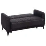 ΚΑΝΑΠΕΣ ΚΡΕΒΑΤΙ ΜΕ ΑΠΟΘ.ΧΩΡΟ ΔΙΘΕΣΙΟΣ NIKKO HM3293.01 ΓΚΡΙ ΥΦΑΣΜΑ 144x75x84Υεκ.