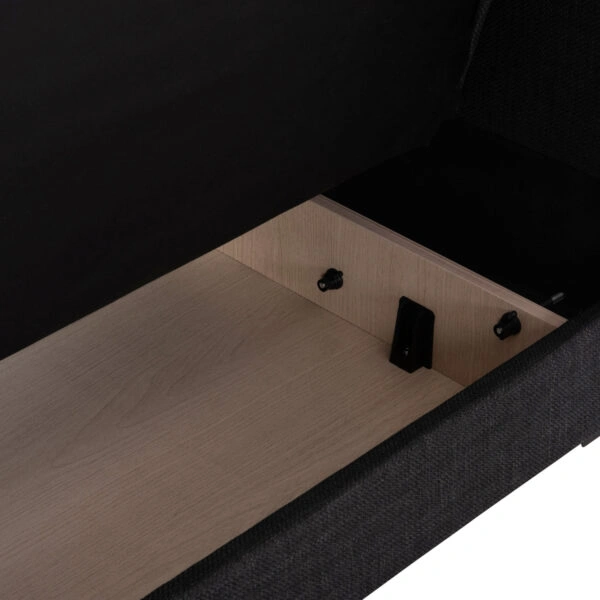 ΚΑΝΑΠΕΣ ΚΡΕΒΑΤΙ ΜΕ ΑΠΟΘ.ΧΩΡΟ ΔΙΘΕΣΙΟΣ NIKKO HM3293.01 ΓΚΡΙ ΥΦΑΣΜΑ 144x75x84Υεκ.