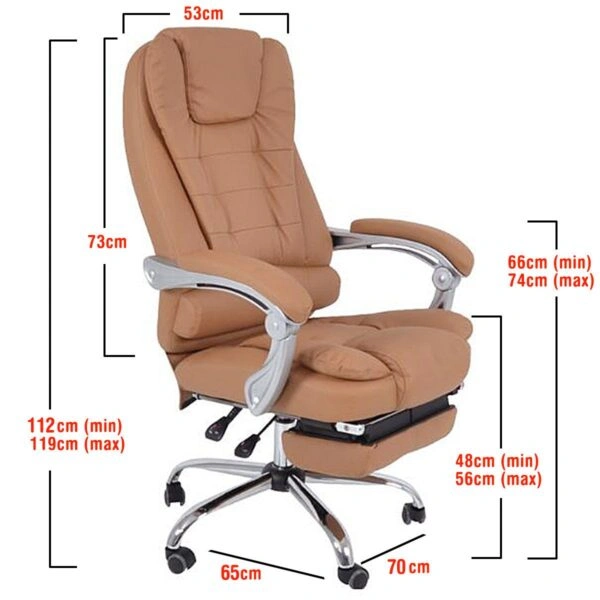 Καρέκλα Γραφείου  ΑΝΔΡΟΝΙΚΗ Καφέ 70x65x112-119cm