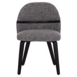 ΚΑΡΕΚΛΑ ΤΡΑΠΕΖΑΡΙΑΣ DEKKER HM18249.02 PLYWOOD ΜΑΥΡΟ--ΥΦΑΣΜΑ ΓΚΡΙ 50x60x80Υεκ.