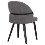 ΚΑΡΕΚΛΑ ΤΡΑΠΕΖΑΡΙΑΣ DEKKER HM18249.02 PLYWOOD ΜΑΥΡΟ--ΥΦΑΣΜΑ ΓΚΡΙ 50x60x80Υεκ.