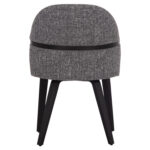 ΚΑΡΕΚΛΑ ΤΡΑΠΕΖΑΡΙΑΣ DEKKER HM18249.02 PLYWOOD ΜΑΥΡΟ--ΥΦΑΣΜΑ ΓΚΡΙ 50x60x80Υεκ.