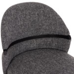 ΚΑΡΕΚΛΑ ΤΡΑΠΕΖΑΡΙΑΣ DEKKER HM18249.02 PLYWOOD ΜΑΥΡΟ--ΥΦΑΣΜΑ ΓΚΡΙ 50x60x80Υεκ.