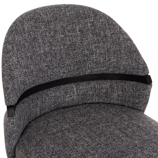 ΚΑΡΕΚΛΑ ΤΡΑΠΕΖΑΡΙΑΣ DEKKER HM18249.02 PLYWOOD ΜΑΥΡΟ--ΥΦΑΣΜΑ ΓΚΡΙ 50x60x80Υεκ.