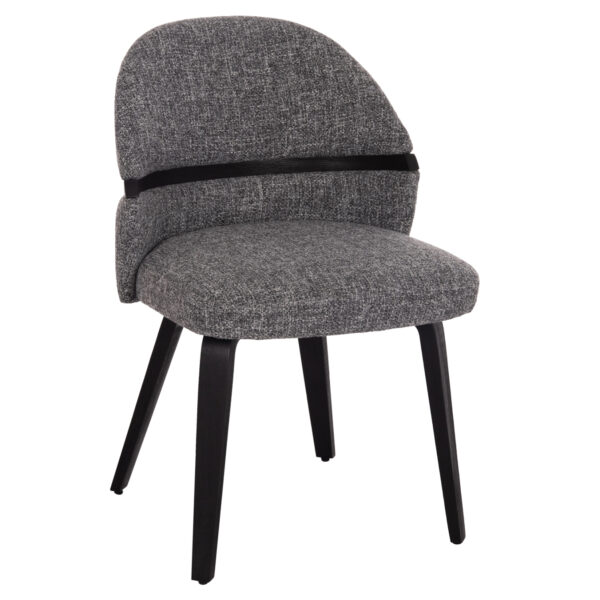 ΚΑΡΕΚΛΑ ΤΡΑΠΕΖΑΡΙΑΣ DEKKER HM18249.02 PLYWOOD ΜΑΥΡΟ--ΥΦΑΣΜΑ ΓΚΡΙ 50x60x80Υεκ.