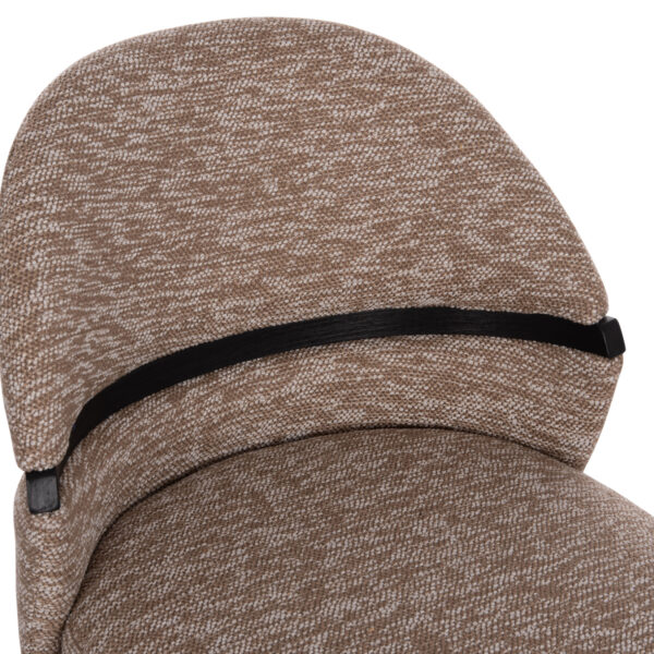 ΚΑΡΕΚΛΑ ΤΡΑΠΕΖΑΡΙΑΣ DEKKER HM18249.03 PLYWOOD ΜΑΥΡΟ--ΥΦΑΣΜΑ ΚΑΦΕ 50x60x80Υεκ.