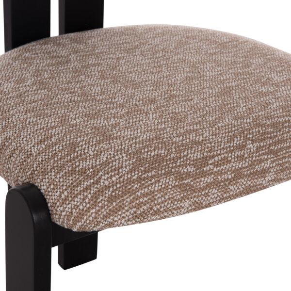 ΚΑΡΕΚΛΑ ΤΡΑΠΕΖΑΡΙΑΣ KARVO HM18252.03 ΚΑΦΕ ΥΦΑΣΜΑ--ΞΥΛΟ ΣΕ ΜΑΥΡΟ 57x50x78,5Υεκ.