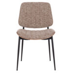 ΚΑΡΕΚΛΑ ΤΡΑΠΕΖΑΡΙΑΣ CONTI HM9983.02 ΜΑΥΡΟ ΜΕΤΑΛΛΟ--ΚΑΦΕ ΥΦΑΣΜΑ 49x56x82Υεκ.