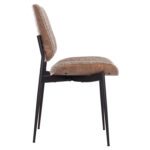 ΚΑΡΕΚΛΑ ΤΡΑΠΕΖΑΡΙΑΣ CONTI HM9983.02 ΜΑΥΡΟ ΜΕΤΑΛΛΟ--ΚΑΦΕ ΥΦΑΣΜΑ 49x56x82Υεκ.