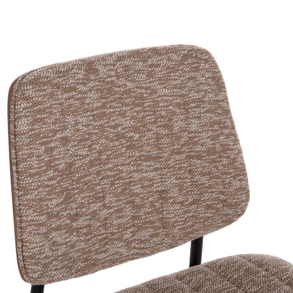 ΚΑΡΕΚΛΑ ΤΡΑΠΕΖΑΡΙΑΣ CONTI HM9983.02 ΜΑΥΡΟ ΜΕΤΑΛΛΟ--ΚΑΦΕ ΥΦΑΣΜΑ 49x56x82Υεκ.