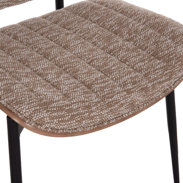 ΚΑΡΕΚΛΑ ΤΡΑΠΕΖΑΡΙΑΣ CONTI HM9983.02 ΜΑΥΡΟ ΜΕΤΑΛΛΟ--ΚΑΦΕ ΥΦΑΣΜΑ 49x56x82Υεκ.