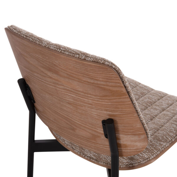 ΚΑΡΕΚΛΑ ΤΡΑΠΕΖΑΡΙΑΣ CONTI HM9983.02 ΜΑΥΡΟ ΜΕΤΑΛΛΟ--ΚΑΦΕ ΥΦΑΣΜΑ 49x56x82Υεκ.