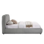 ΚΡΕΒΑΤΙ ΔΙΠΛΟ ΜΕ ΑΠΟΘ.ΧΩΡΟ KALLY HM729.01 ΓΚΡΙ FEAUX FUR ΥΦΑΣΜΑ--ΣΤΡΩΜΑ 160x200εκ