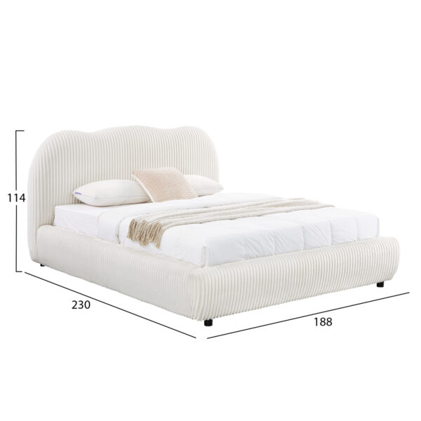 ΚΡΕΒΑΤΙ ΔΙΠΛΟ ΜΕ ΑΠΟΘ.ΧΩΡΟ KALLY HM729.03 ΜΠΕΖ FEAUX FUR ΥΦΑΣΜΑ--ΣΤΡΩΜΑ 160x200εκ