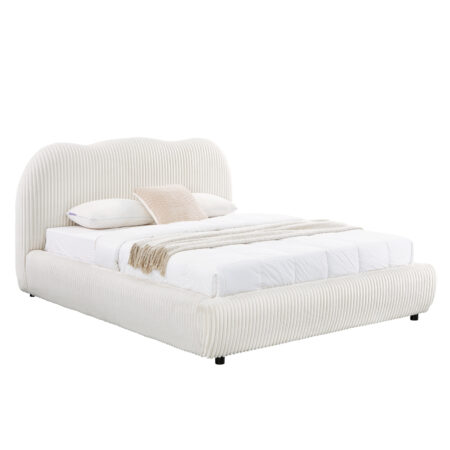 ΚΡΕΒΑΤΙ ΔΙΠΛΟ ΜΕ ΑΠΟΘ.ΧΩΡΟ KALLY HM729.03 ΜΠΕΖ FAUX FUR ΥΦΑΣΜΑ--ΣΤΡΩΜΑ 160x200εκ