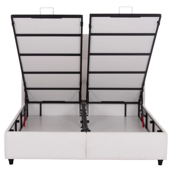 ΚΡEΒΑΤΙ ΜΕ ΑΠΟΘΗΚΕΥΤΙΚΟ ΧΩΡΟ DREAMLET HM716.03 ΛΕΥΚΟ ΜΠΟΥΚΛΕ- ΓΙΑ ΣΤΡΩΜΑ 160x200εκ.