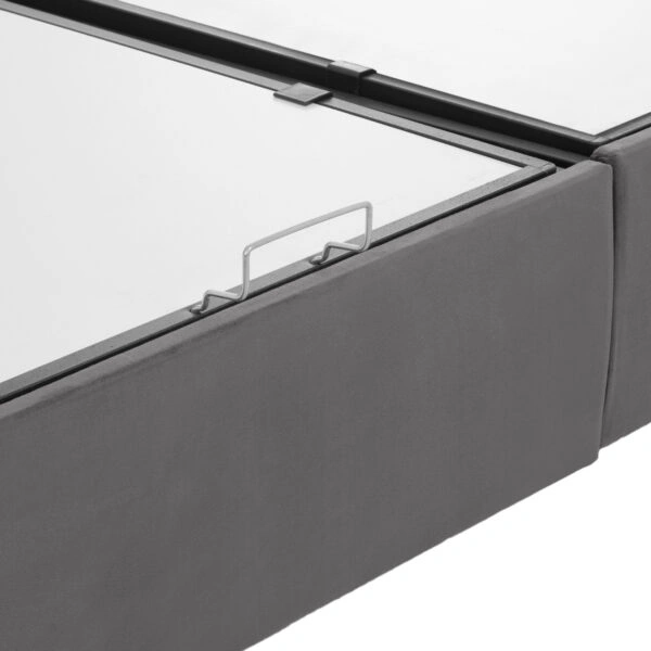 ΚΡΕΒΑΤΙ ΜΕ ΣΤΡΩΜΑ ΔΙΠΛΟ MALENA HM21164 ΓΚΡΙ ΒΕΛΟΥΔΟ & ΑΠΟΘ.ΧΩΡΟΣ-ΓΙΑ 160x200εκ.