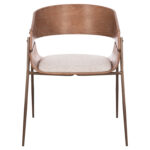 ΠΟΛΥΘΡΟΝΑ KRILL HM18254.01 PLYWOOD ΣΕ WHITEWASH--ΜΕΤΑΛΛΟ ΣΕ ΧΑΛΚΙΝΟ 55,5x55x72Υεκ.