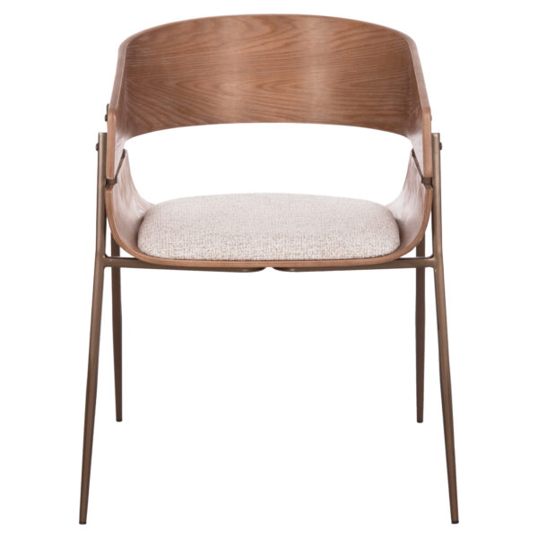 ΠΟΛΥΘΡΟΝΑ KRILL HM18254.01 PLYWOOD ΣΕ WHITEWASH--ΜΕΤΑΛΛΟ ΣΕ ΧΑΛΚΙΝΟ 55,5x55x72Υεκ.