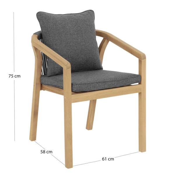 ΠΟΛΥΘΡΟΝΑ CONTREL HM6244.02 ΞΥΛΟ ΑΚΑΚΙΑΣ ΦΥΣΙΚΟ-ΣΧΟΙΝΙ & ΜΑΞΙΛΑΡΙΑ ΓΚΡΙ 61x58x75Υεκ.