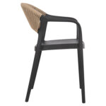 ΠΟΛΥΘΡΟΝΑ ΠΟΛΥΠΡΟΠΥΛΕΝΙΟΥ EVA HM6155.02 ΜΑΥΡΗ ΜΕ ΜΠΕΖ ΣΧΟΙΝΙ 58,5x49x83,5Υεκ.