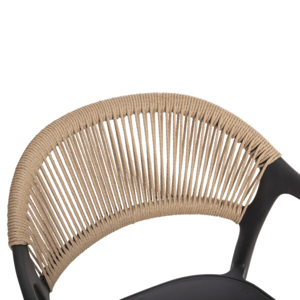 ΠΟΛΥΘΡΟΝΑ ΠΟΛΥΠΡΟΠΥΛΕΝΙΟΥ EVA HM6155.02 ΜΑΥΡΗ ΜΕ ΜΠΕΖ ΣΧΟΙΝΙ 58,5x49x83,5Υεκ.