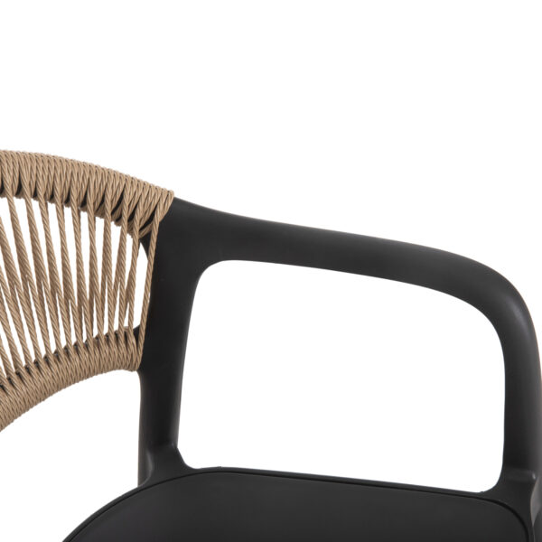 ΠΟΛΥΘΡΟΝΑ ΠΟΛΥΠΡΟΠΥΛΕΝΙΟΥ EVA HM6155.02 ΜΑΥΡΗ ΜΕ ΜΠΕΖ ΣΧΟΙΝΙ 58,5x49x83,5Υεκ.