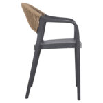 ΠΟΛΥΘΡΟΝΑ ΠΟΛΥΠΡΟΠΥΛΕΝΙΟΥ EVA HM6155.10 ΓΚΡΙ ΜΕ ΜΠΕΖ ΣΧΟΙΝΙ 58,5x49x83,5Υεκ.