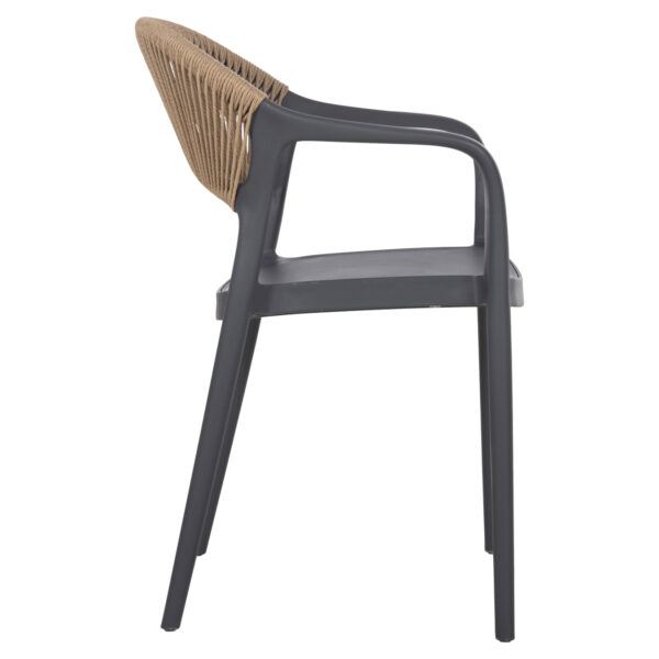 ΠΟΛΥΘΡΟΝΑ ΠΟΛΥΠΡΟΠΥΛΕΝΙΟΥ EVA HM6155.10 ΓΚΡΙ ΜΕ ΜΠΕΖ ΣΧΟΙΝΙ 58,5x49x83,5Υεκ.