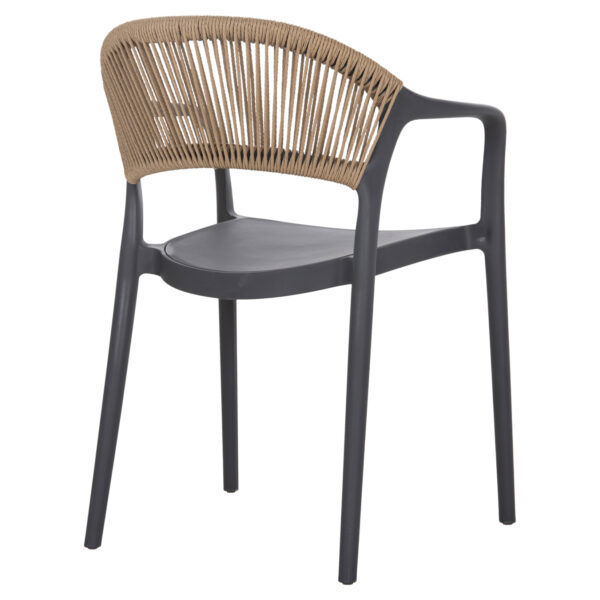 ΠΟΛΥΘΡΟΝΑ ΠΟΛΥΠΡΟΠΥΛΕΝΙΟΥ EVA HM6155.10 ΓΚΡΙ ΜΕ ΜΠΕΖ ΣΧΟΙΝΙ 58,5x49x83,5Υεκ.