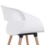 ΣΕΤ ΤΡΑΠΕΖΑΡΙΑΣ 5ΤΜΧ MAGGIE HM21186 MDF TOP & ΠΟΛΥΠΡΟΠΥΛΕΝΙΟ ΣΕ ΛΕΥΚΟ ΧΡΩΜΑ