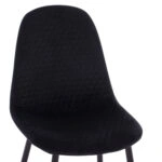 ΣΕΤ ΤΡΑΠΕΖΑΡΙΑΣ 5ΤΜΧ BROLIN HM21191 MDF TOP-ΜΕΤΑΛΛΙΚΑ ΠΟΔΙΑ-ΒΕΛΟΥΔΟ--ΜΑΥΡΟ