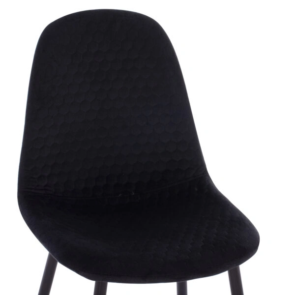 ΣΕΤ ΤΡΑΠΕΖΑΡΙΑΣ 5ΤΜΧ BROLIN HM21191 MDF TOP-ΜΕΤΑΛΛΙΚΑ ΠΟΔΙΑ-ΒΕΛΟΥΔΟ--ΜΑΥΡΟ