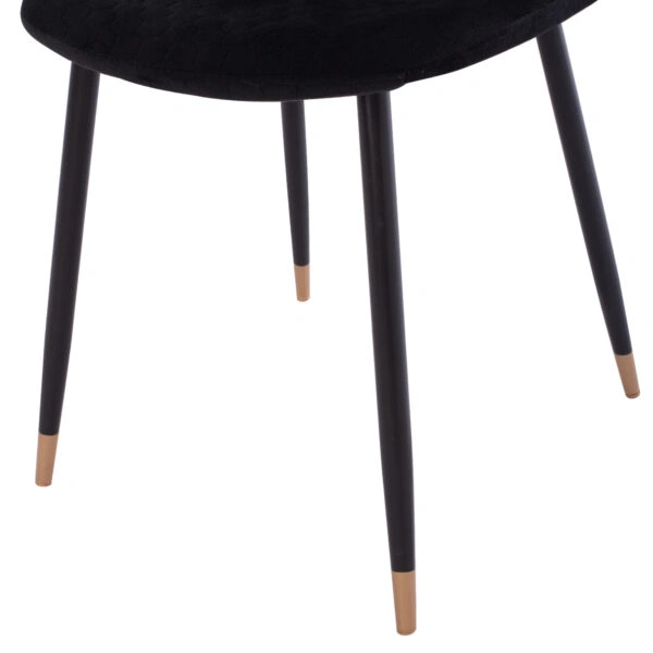 ΣΕΤ ΤΡΑΠΕΖΑΡΙΑΣ 5ΤΜΧ BROLIN HM21191 MDF TOP-ΜΕΤΑΛΛΙΚΑ ΠΟΔΙΑ-ΒΕΛΟΥΔΟ--ΜΑΥΡΟ