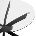 ΣΕΤ ΤΡΑΠΕΖΑΡΙΑΣ 5ΤΜΧ LADY HM21199.02 ΓΥΑΛΙ--ΜΕΤΑΛΛΟ ΣΕ ΜΑΥΡΟ & ΒΕΛΟΥΔΟ ΣΑΠΙΟ ΜΗΛΟ