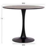 ΣΕΤ ΤΡΑΠΕΖΑΡΙΑΣ 5ΤΜΧ BROLIN HM21200 MDF TOP & ΜΕΤΑΛΛΟ ΜΑΥΡΟ-ΣΚΟΥΡΟ ΓΚΡΙ ΥΦΑΣΜΑ