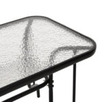 ΣΕΤ ΤΡΑΠΕΖΑΡΙΑΣ 5ΤΜΧ HM5193.13 ΜΕΤΑΛΛΙΚO ΜΕ 4 ΚΑΡΕΚΛΕΣ & ΤΡΑΠΕΖΙ 110x60 ΜΑΥΡΟ