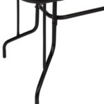 ΣΕΤ ΤΡΑΠΕΖΑΡΙΑΣ 5ΤΜΧ HM5193.13 ΜΕΤΑΛΛΙΚO ΜΕ 4 ΚΑΡΕΚΛΕΣ & ΤΡΑΠΕΖΙ 110x60 ΜΑΥΡΟ