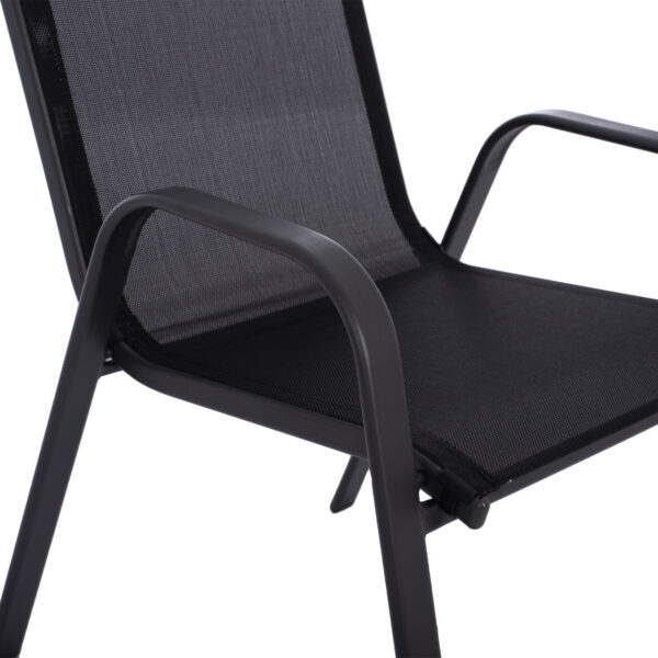 ΣΕΤ ΤΡΑΠΕΖΑΡΙΑΣ 5ΤΜΧ HM5193.13 ΜΕΤΑΛΛΙΚO ΜΕ 4 ΚΑΡΕΚΛΕΣ & ΤΡΑΠΕΖΙ 110x60 ΜΑΥΡΟ