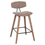 ΣΚΑΜΠΟ ΜΠΑΡ ΜΕΣ.ΥΨΟΥΣ INOVER HM9984.01 PLYWOOD ΣΕ WHITEWASH-ΚΑΦΕ ΥΦΑΣΜΑ 50x48x90Υεκ.