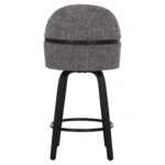 ΣΚΑΜΠΟ ΜΠΑΡ ΠΕΡΙΣΤΡΕΦΟΜΕΝΟ DEKKER HM18250.03 PLYWOOD ΜΑΥΡΟ--ΥΦΑΣΜΑ ΓΚΡΙ 48x54x96Υεκ.