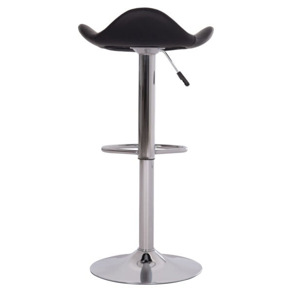 ΣΚΑΜΠO ΜΠΑΡ ΠΕΡΙΣΤΡΕΦΟΜΕΝΟ GANNA HM201.21 ΜΕ ΑΜΟΡΤΙΣΕΡ-ΜΑΥΡΟ PU 44x42x87Υεκ.