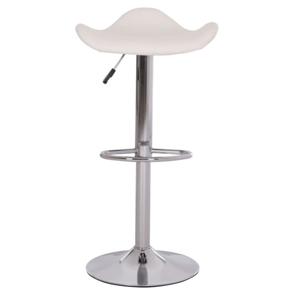 ΣΚΑΜΠO ΜΠΑΡ ΠΕΡΙΣΤΡΕΦΟΜΕΝΟ GANNA HM201.22 ΜΕ ΑΜΟΡΤΙΣΕΡ-ΛΕΥΚΟ PU 44x42x87Υεκ.