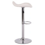 ΣΚΑΜΠO ΜΠΑΡ ΠΕΡΙΣΤΡΕΦΟΜΕΝΟ GANNA HM201.22 ΜΕ ΑΜΟΡΤΙΣΕΡ-ΛΕΥΚΟ PU 44x42x87Υεκ.