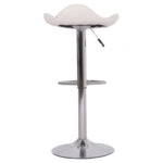 ΣΚΑΜΠO ΜΠΑΡ ΠΕΡΙΣΤΡΕΦΟΜΕΝΟ GANNA HM201.22 ΜΕ ΑΜΟΡΤΙΣΕΡ-ΛΕΥΚΟ PU 44x42x87Υεκ.