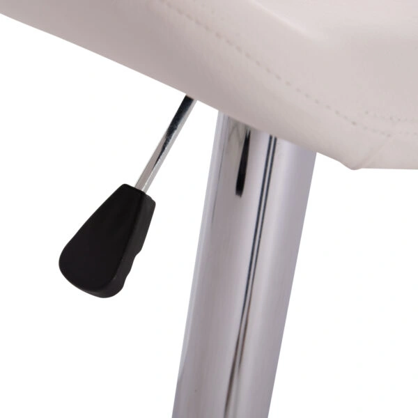 ΣΚΑΜΠO ΜΠΑΡ ΠΕΡΙΣΤΡΕΦΟΜΕΝΟ GANNA HM201.22 ΜΕ ΑΜΟΡΤΙΣΕΡ-ΛΕΥΚΟ PU 44x42x87Υεκ.